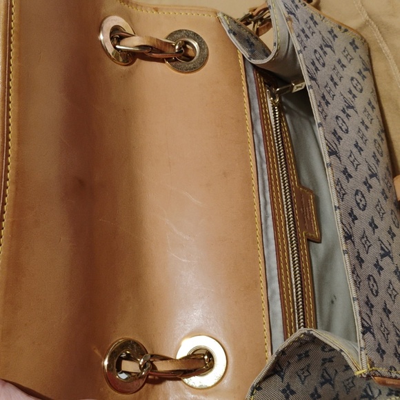 Auth Louis Vuitton Mini Camille Denim Chain Shoulder Bag W Dust Bag SP0070 - Picture 7 of 14